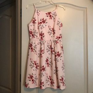 Floral pink dress